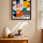 Bauhaus Moment Geometrik Poster Duvar Tablosu, Modern Ev Dekorasyonu