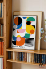 Bauhaus Moment Geometrik Poster Duvar Tablosu, Modern Ev Dekorasyonu - Görsel 2