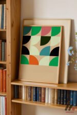 Bauhaus Renkli Geometrik Blok Duvar Tablosu, Modern Ev Dekorasyonu - Görsel 5