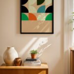 Bauhaus Renkli Geometrik Blok Duvar Tablosu, Modern Ev Dekorasyonu