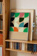 Bauhaus Renkli Geometrik Blok Duvar Tablosu, Modern Ev Dekorasyonu - Görsel 2