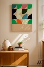 Bauhaus Renkli Geometrik Blok Duvar Tablosu, Modern Ev Dekorasyonu - Görsel 8