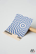 Bauhaus Mavi Dalga Deseni Duvar Tablosu, Modern Ev Dekorasyonu