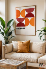 Bauhaus Germany Geometrik Duvar Tablosu, Modern Ev Dekorasyonu - Görsel 6