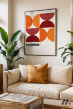 Bauhaus Germany Geometrik Duvar Tablosu, Modern Ev Dekorasyonu - Görsel 3