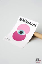 Bauhaus Pembe Daire Afişi Duvar Tablosu, Modern Ev Dekorasyonu - Görsel 7