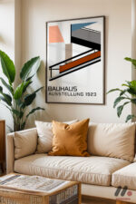 Bauhaus Ausstellung 1923 Afişi Duvar Tablosu, Modern Ev Dekorasyonu - Görsel 3