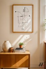 Minimal Çizgi Kompozisyon Duvar Tablosu, Modern Ev Dekorasyonu - Görsel 4