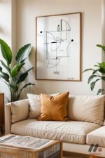 Minimal Çizgi Kompozisyon Duvar Tablosu, Modern Ev Dekorasyonu - Görsel 6