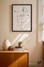 Minimal Çizgi Kompozisyon Duvar Tablosu, Modern Ev Dekorasyonu