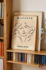 Matisse Litografi Portre Duvar Tablosu, Modern Ev Dekorasyonu - Görsel 5