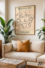 Matisse Litografi Portre Duvar Tablosu, Modern Ev Dekorasyonu - Görsel 6
