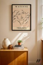 Matisse Litografi Portre Duvar Tablosu, Modern Ev Dekorasyonu