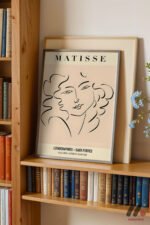 Matisse Litografi Portre Duvar Tablosu, Modern Ev Dekorasyonu - Görsel 2