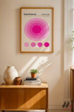 Bauhaus Pembe Daire Afişi Duvar Tablosu, Modern Ev Dekorasyonu - Görsel 4