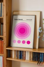 Bauhaus Pembe Daire Afişi Duvar Tablosu, Modern Ev Dekorasyonu - Görsel 2