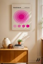 Bauhaus Pembe Daire Afişi Duvar Tablosu, Modern Ev Dekorasyonu - Görsel 8