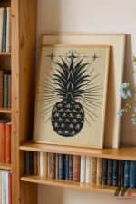 Altın Ananas Mistik Duvar Tablosu, Modern Ev Dekorasyonu - Görsel 5