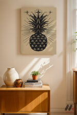 Altın Ananas Mistik Duvar Tablosu, Modern Ev Dekorasyonu - Görsel 8
