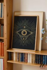 Altın Göz Mistik Poster Duvar Tablosu, Modern Ev Dekorasyonu - Görsel 5