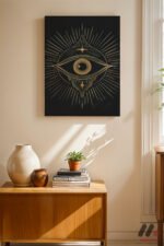 Altın Göz Mistik Poster Duvar Tablosu, Modern Ev Dekorasyonu - Görsel 8
