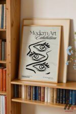 Modern Art Exhibition Yüz Poster Duvar Tablosu, Modern Ev Dekorasyonu - Görsel 5