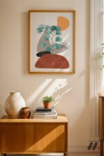 Boho Okaliptus Kompozisyon Duvar Tablosu, Modern Ev Dekorasyonu - Görsel 4