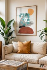 Boho Okaliptus Kompozisyon Duvar Tablosu, Modern Ev Dekorasyonu - Görsel 6