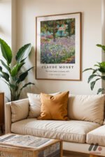 Claude Monet Iris Bahçesi Duvar Tablosu, Modern Ev Dekorasyonu - Görsel 6