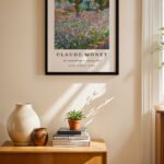 Claude Monet Iris Bahçesi Duvar Tablosu, Modern Ev Dekorasyonu