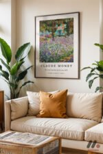 Claude Monet Iris Bahçesi Duvar Tablosu, Modern Ev Dekorasyonu - Görsel 3
