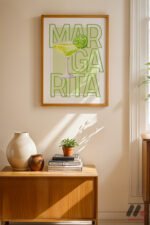 Margarita Tipografi Posteri Duvar Tablosu, Mutfak Dekorasyonu - Görsel 4