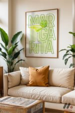 Margarita Tipografi Posteri Duvar Tablosu, Mutfak Dekorasyonu - Görsel 6