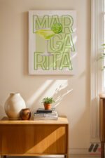 Margarita Tipografi Posteri Duvar Tablosu, Mutfak Dekorasyonu - Görsel 8