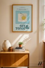 Gin Tonic Tarif Posteri Duvar Tablosu, Mutfak Dekorasyonu - Görsel 4