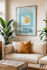 Gin Tonic Tarif Posteri Duvar Tablosu, Mutfak Dekorasyonu - Görsel 6