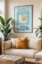 Gin Tonic Tarif Posteri Duvar Tablosu, Mutfak Dekorasyonu - Görsel 3