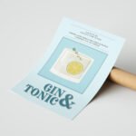 Gin Tonic Tarif Posteri Duvar Tablosu, Mutfak Dekorasyonu