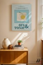 Gin Tonic Tarif Posteri Duvar Tablosu, Mutfak Dekorasyonu - Görsel 8
