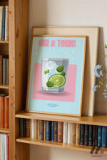Gin Tonic İllüstrasyon Duvar Tablosu, Mutfak Dekorasyonu - Görsel 5