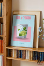 Gin Tonic İllüstrasyon Duvar Tablosu, Mutfak Dekorasyonu - Görsel 2