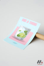 Gin Tonic İllüstrasyon Duvar Tablosu, Mutfak Dekorasyonu - Görsel 7