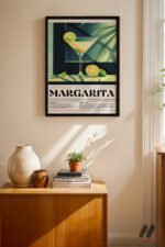 Margarita Tarif Posteri Duvar Tablosu, Mutfak Dekorasyonu