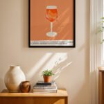 Spritz Kokteyl Posteri Duvar Tablosu, Mutfak Dekorasyonu