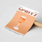 Spritz Kokteyl Posteri Duvar Tablosu, Mutfak Dekorasyonu