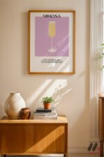 Mimosa Kokteyl Posteri Duvar Tablosu, Mutfak Dekorasyonu - Görsel 4