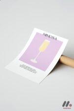 Mimosa Kokteyl Posteri Duvar Tablosu, Mutfak Dekorasyonu - Görsel 7
