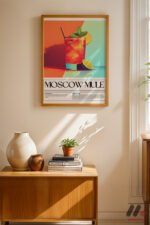 Moscow Mule Kokteyl Posteri Duvar Tablosu, Mutfak Dekorasyonu - Görsel 4
