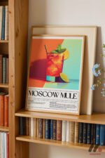 Moscow Mule Kokteyl Posteri Duvar Tablosu, Mutfak Dekorasyonu - Görsel 5