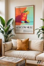 Moscow Mule Kokteyl Posteri Duvar Tablosu, Mutfak Dekorasyonu - Görsel 6